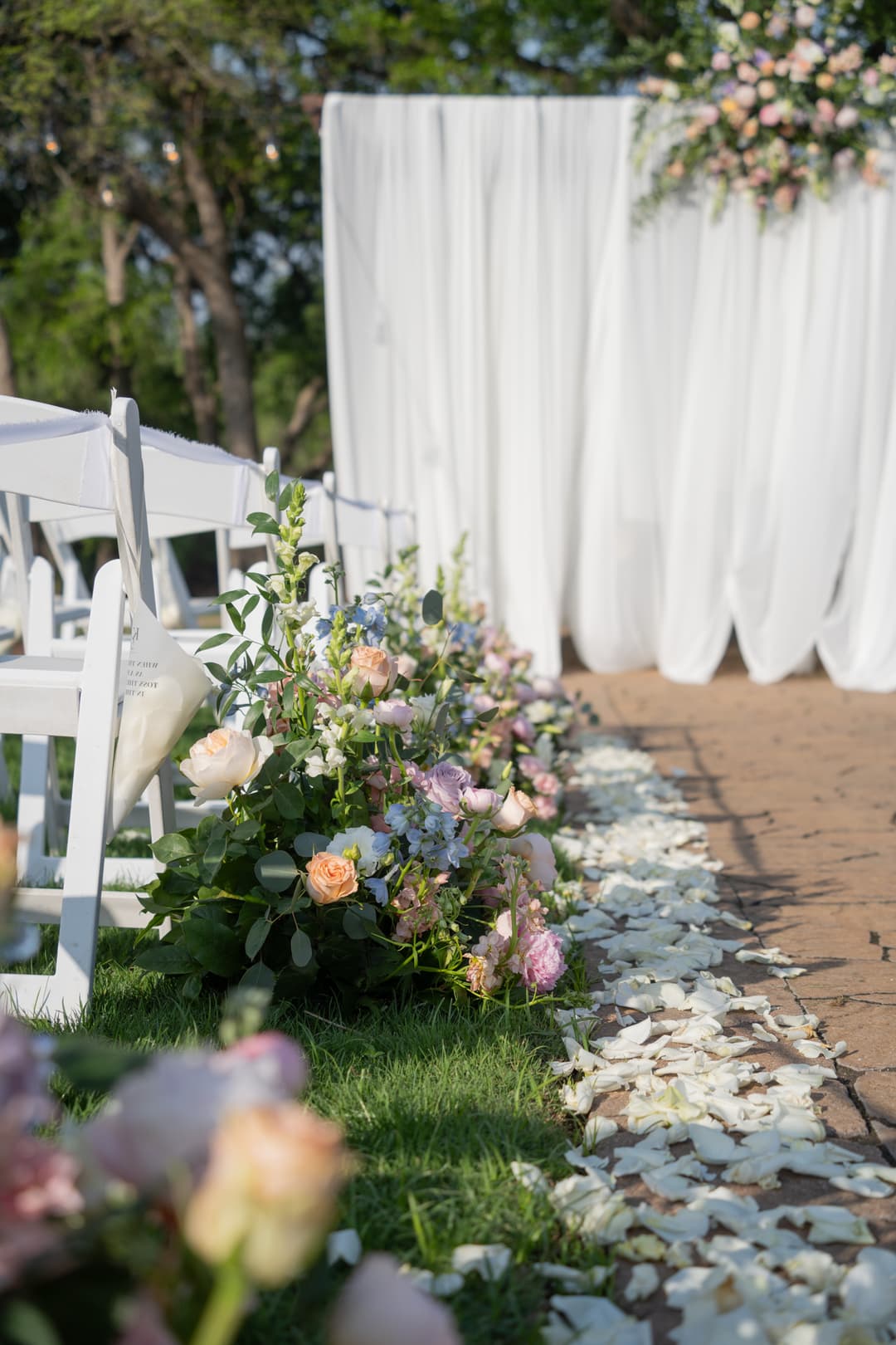 Ceremony chairs & backdrop