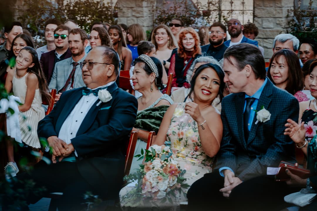 Bride & Grooms happy guests