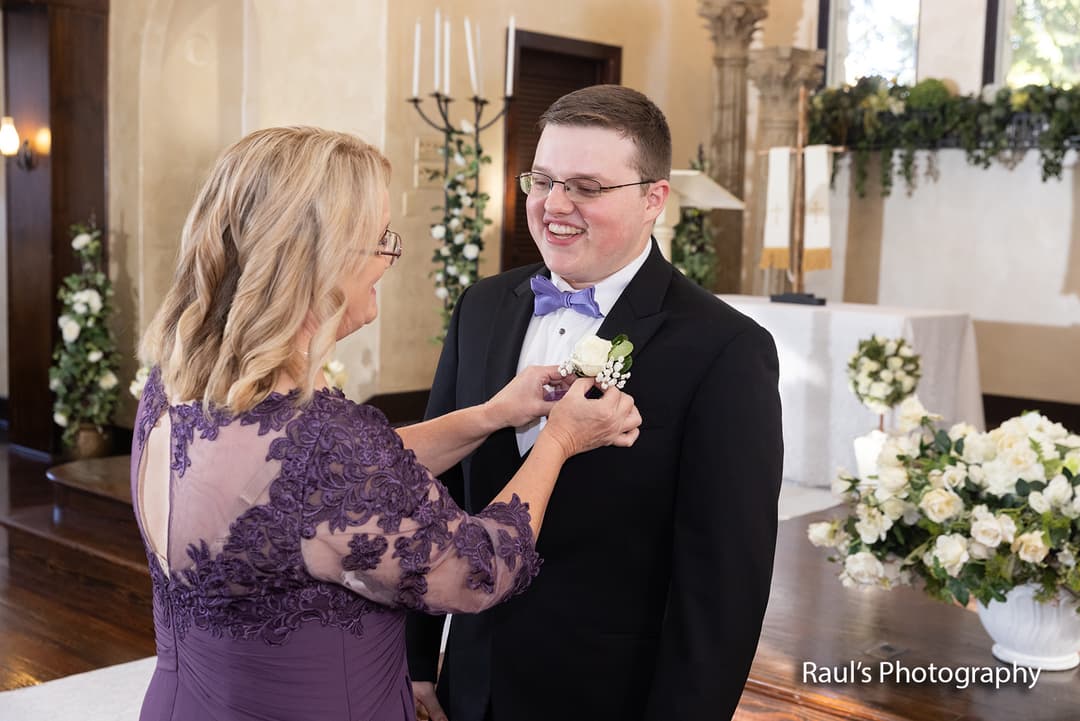 Mother of the Groom Pinning Boutonniere