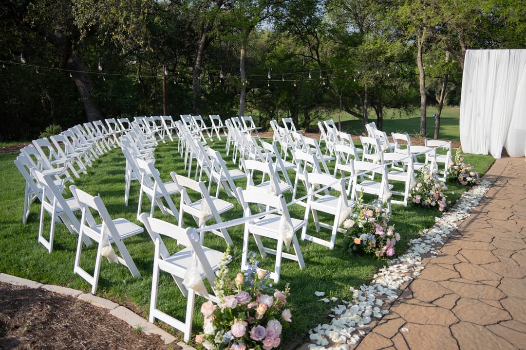 Rainbow aisle chairs