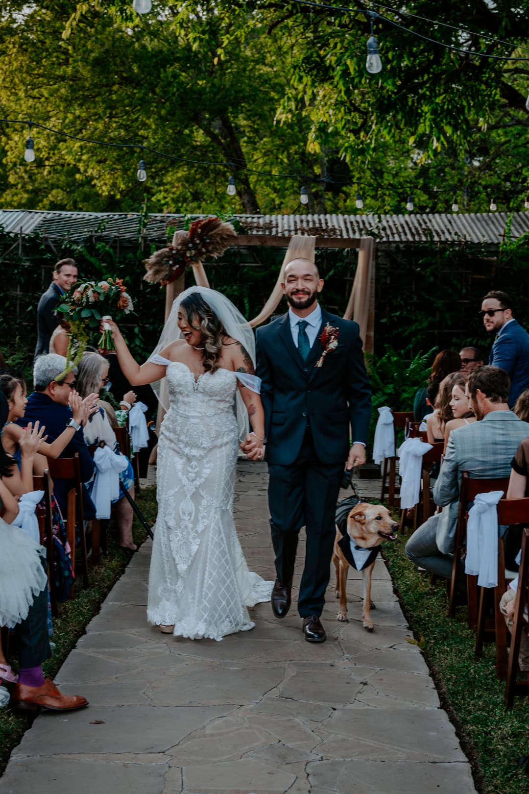 The Royal Family walking down the aisle!