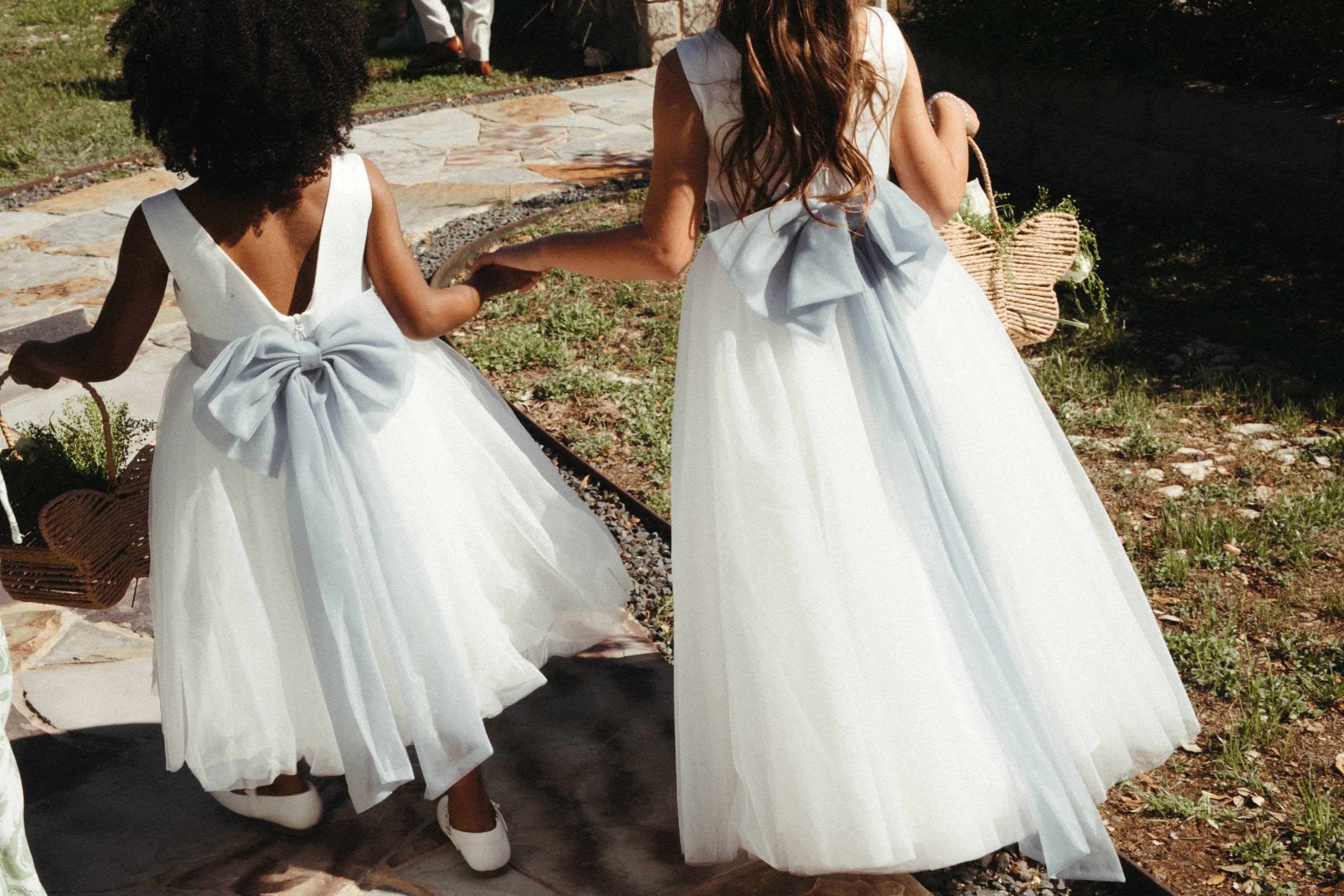 The flower girls had a blast running around before the ceremony The flower girls had a blast running around before the ceremony