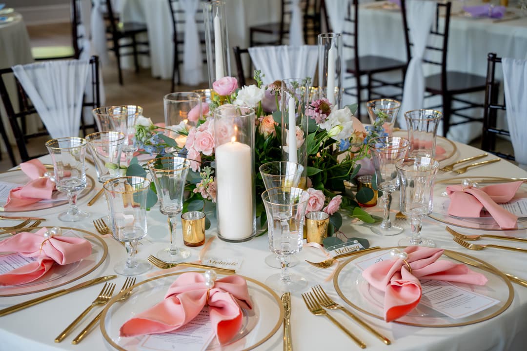 Pastel table shot