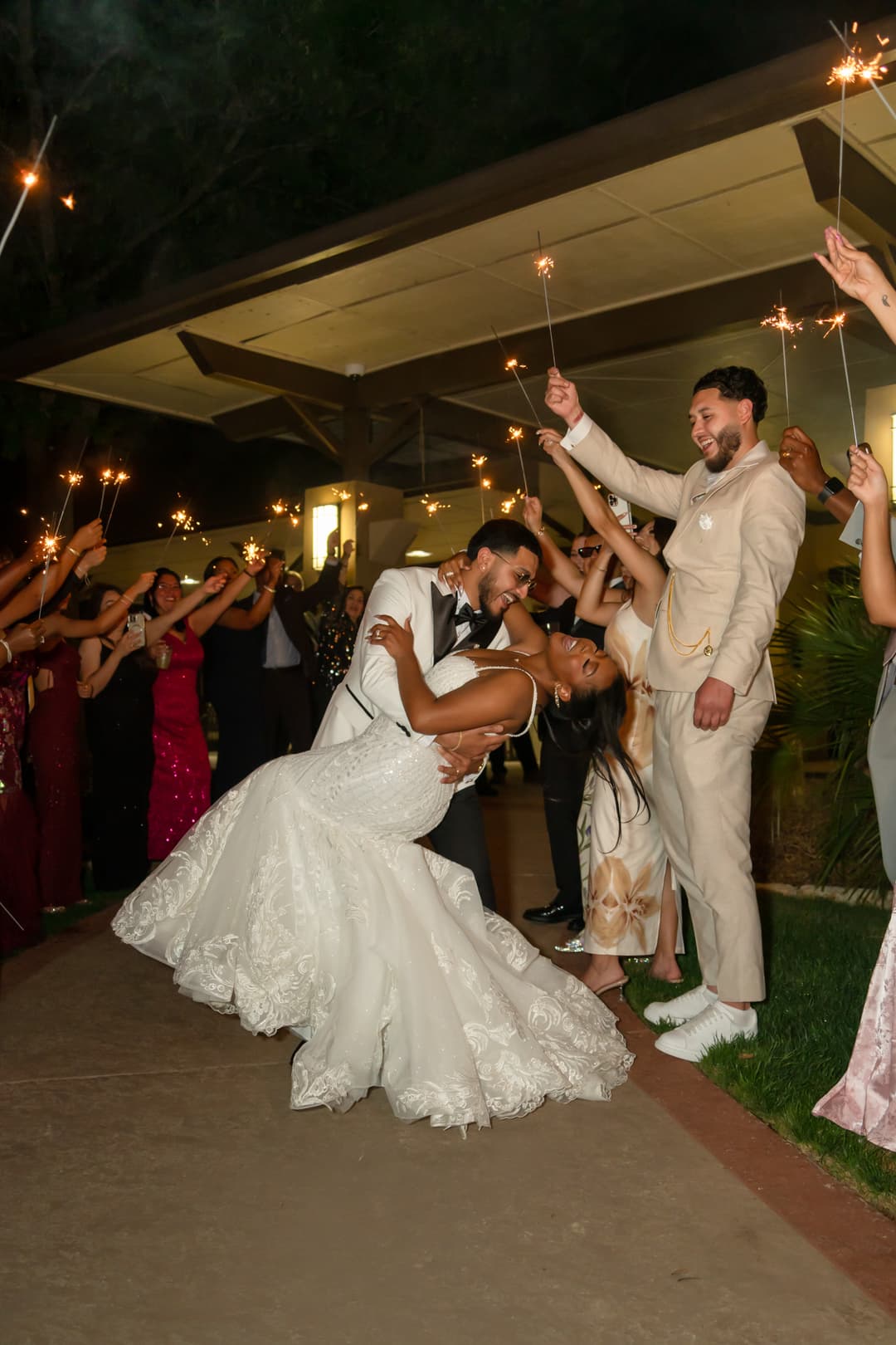 We love a sparkler exit!