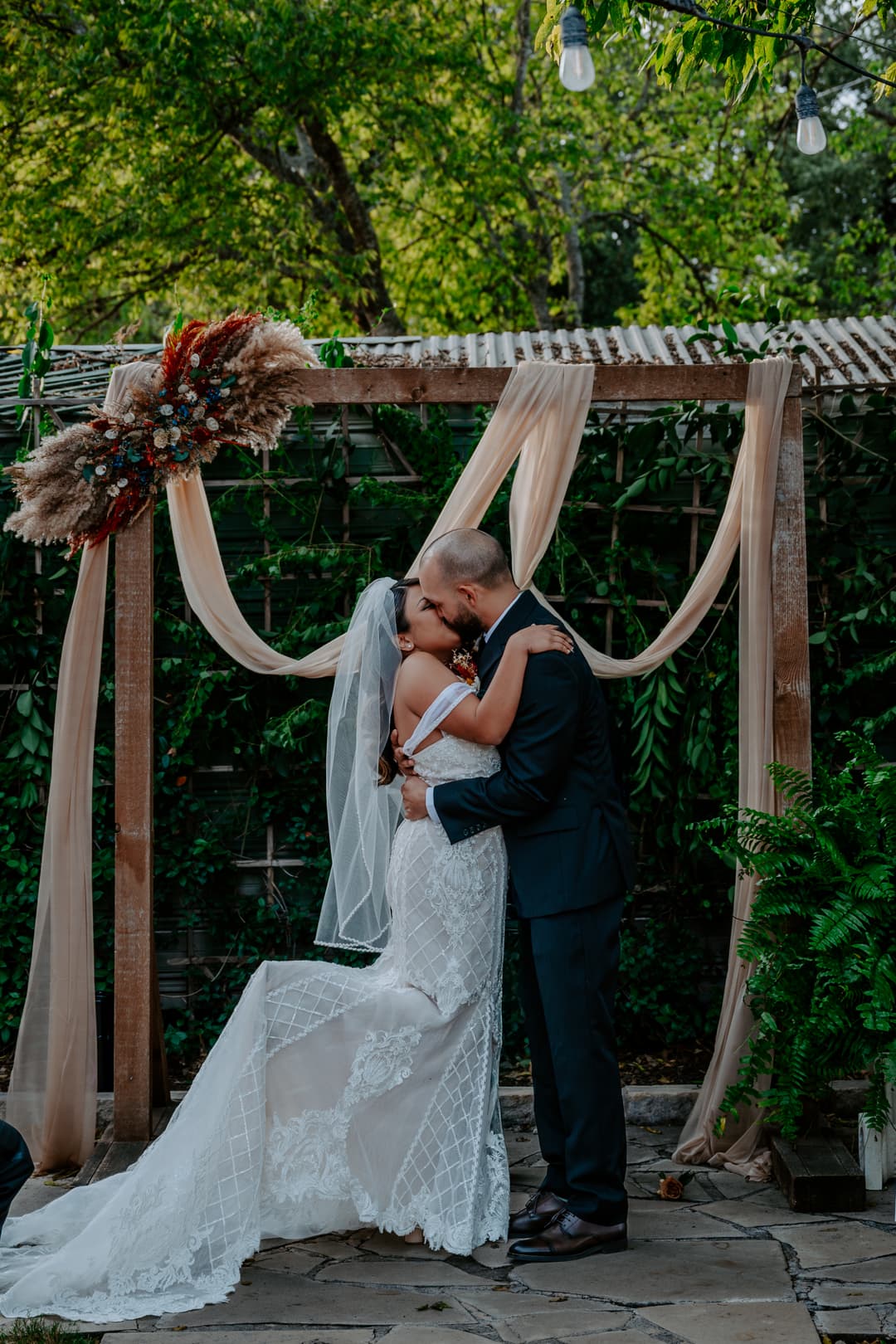 Bride & Groom First Kiss!